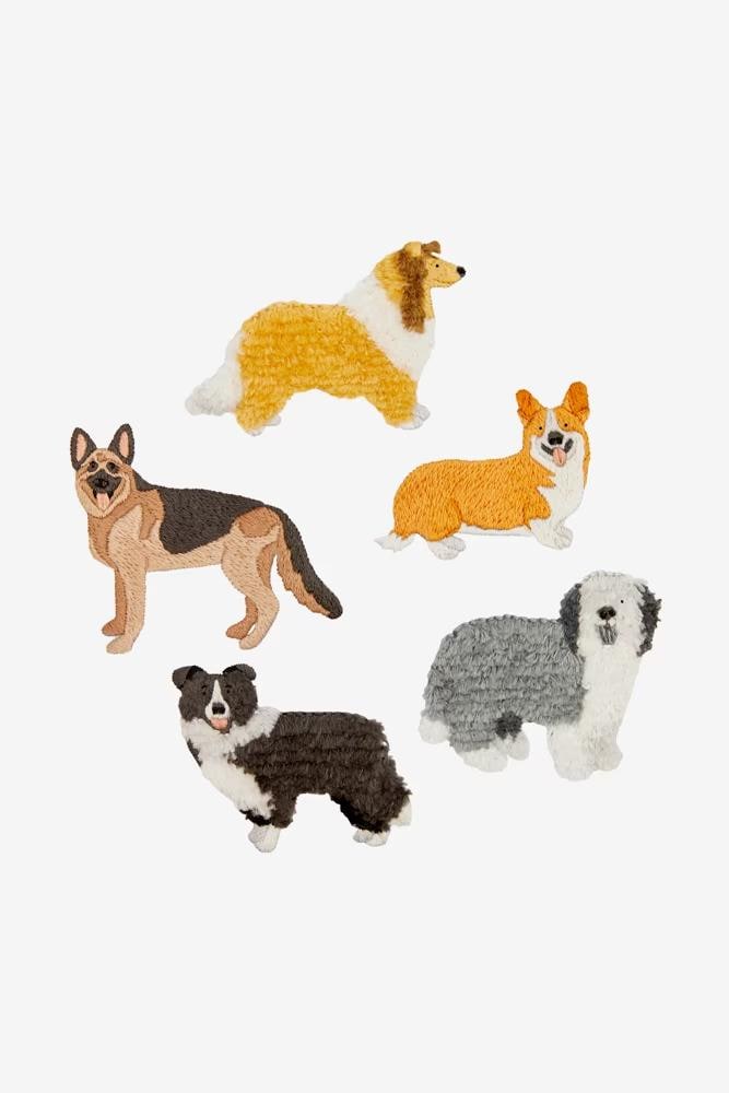 Dog Embroidery Pattern PDF, 5 Dog Breeds, Corgi, Collie, German Shepherd, Digital Hand Embroidery, Pet Lover Gift, DIY Wall Art