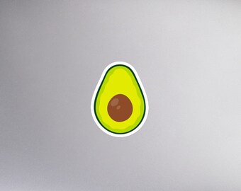 Pegatina de aguacate - Pegatina vegana - Pegatina para amantes de la comida - Pegatina troquelada - Pegatinas sin burbujas - Pegatina vegetariana - Regalo