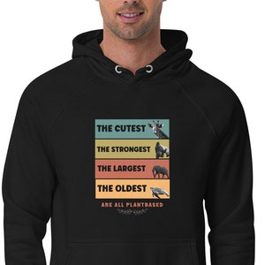 The Oldest Vegan Hoodie - Unisex Eco raglan Hoodie - Vegan For The Animals Hoodie Shirt – Vegan Activism Crew