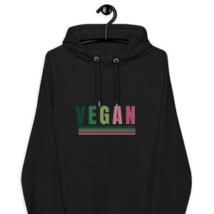 Vegan Unisex Eco raglan Hoodie - Vegan For The Animals Hoodie Shirt – Vegan Activism Crew