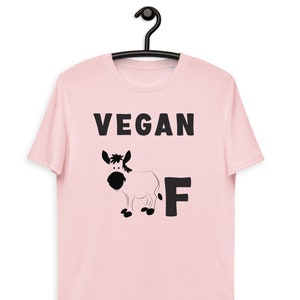 Vegan AF – Ass Animal image - Funny Vegan Unisex Organic Cotton T-shirt - Animal liberation - Vegan clothing - Vegetarian shirt -Plant shirt