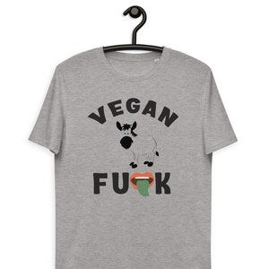 Vegan AF – Ass Animal image - Funny Vegan Unisex Organic Cotton T-shirt - Animal liberation - Vegan clothing - Vegetarian shirt -Plant shirt