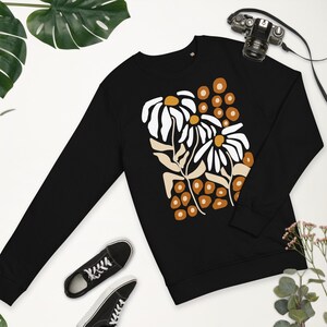 Blumen Unisex Bio-Sweatshirt - Boho Wildblumen Blumen Natur Sweatshirt - Botanisches Vintage Shirt Jugendstil Art Deco