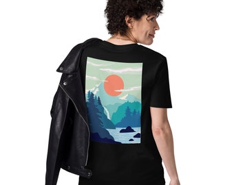 Organic Cotton Adventure T-Shirt: Mountain Sun Graphic