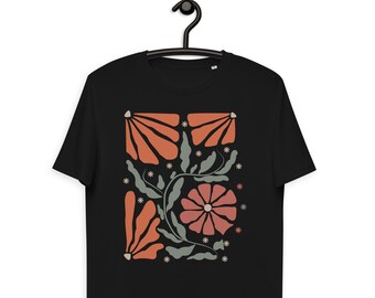 Boho Wildflower Graphic T-Shirt: Organic Cotton Unisex Tee
