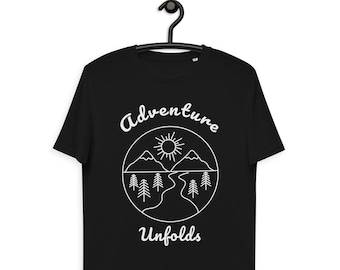 Organic Cotton Adventure T-Shirt: Unisex Mountain Hiking Tee