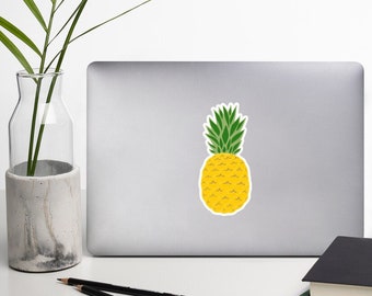 Pegatina de piña - pegatina de fruta linda - pegatina de corte de beso - pegatinas sin burbujas - pegatina vegana - pegatina de vinilo – pegatinas del planificador