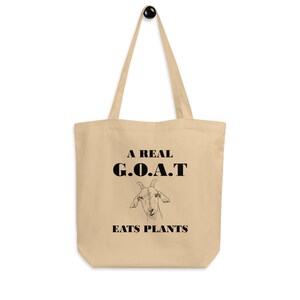 GOAT Vegan Bag - Funny Vegan Eco Tote Bag - Vegan Eco Tote bag - Animal liberation - Vegan clothing – Gift for Vegan – Eco Grocery Bag