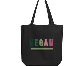 Vegan Eco Tote Bag - Cute Aesthetic Tote Bag – Gift for Vegan - Vegetarian Tote Bag, Grocery Bag - Vegan clothing