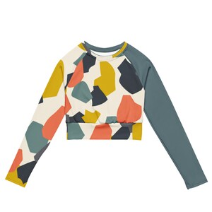 Aesthetic  Recycled long-Sleeve Crop Top - Y2K Baby Tee - Cute Crop Top - Gift For Her - Y2K Clothing  - Gift for Vegans Vegetarians