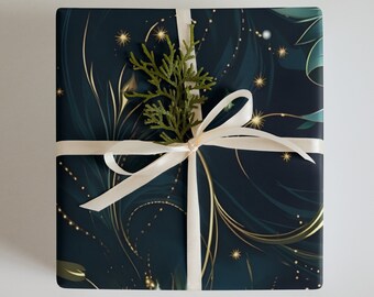Luxury Christmas Gift Wrap - Christmas Gift Wrapping - Unique Christmas Paper Wrap - Holiday Wrapping Paper - Paper Gift Wrapper