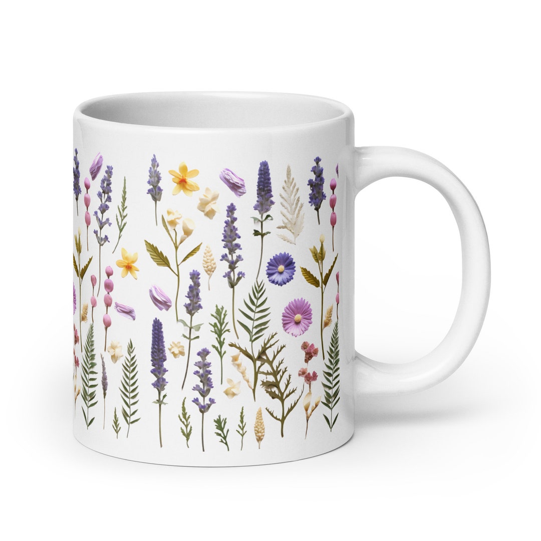 Pressed Flower - Boho Wildflowers Cottagecore Coffee Mug Mug - Birthday ...