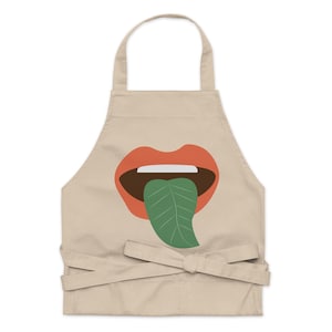 Playful Leaf Tongue Apron | Vegan Organic Cotton