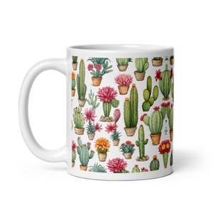 Cactus Mug -Succulent Mug - Ceramic Mug 11oz - Cactus Gift - Botanical Coffee Mug – Nature Inspired – Desert Mug - Unique Gift for Her