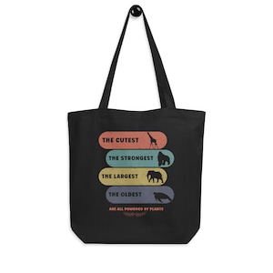 The Cutest the Strongest The Largest - Vegan Eco Tote Bag - Animal liberation - Vegan clothing – Gift for Vegan – Eco Grocery Bag