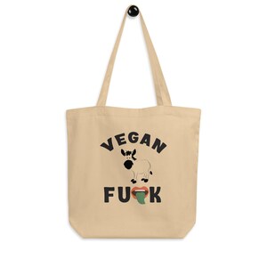 Vegan AF - Ass Animal image - Funny Vegan Eco Tote Bag - Animal liberation - Vegan clothing – Gift for Vegan – Eco Grocery Bag