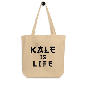 Kale Is Life - Vegane Öko-Einkaufstasche - Vegane Öko-Einkaufstasche - Tierbefreiung - Vegane Kleidung - Geschenk für Veganer - Öko-Einkaufstasche