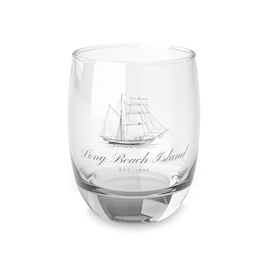 LBI Whiskey Glass | Long Beach Island High Ball Glass | LBI NJ Bar Gift | Long Beach Island Gifts