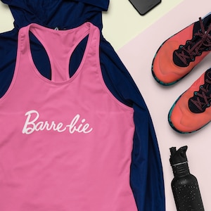 Barre-bie Shirt | Barre-Shirt | Rosa Barre Workout Tank | Ideales Damen Racerback Tank für die Barre-Klasse
