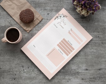 Daily Planner, Digital Download, To Do List, Printable, Productivity