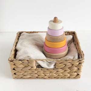Wooden Stacking toy - Montessori toddler and baby toys - Ring Stacker for early child development