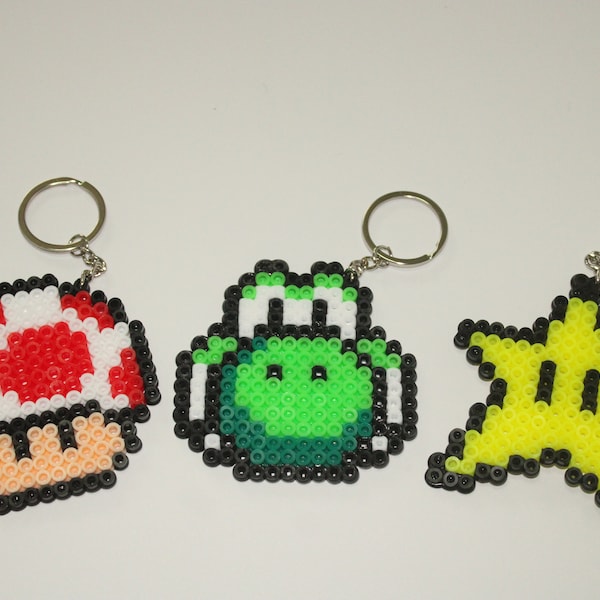 Porte-clés Mario Perler Bead, Pixel Art