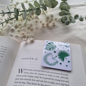 Magnetic Bookmark Monstera Bookmark Magnetic Monstera Bookmark