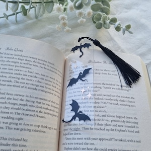 Acrylic Bookmark Bookmark  Dragon Bookmark Back to School School Bookmarks Bookclub Dragon Wings Bookmark Dragons and Stars Bookmark