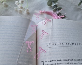 Acrylic Bookmark Bow Bookmark Back to School Bookmarks Bookclub Bowtie Bookmark Pink Bow Book Merch Bookish Gift for Her Aesthetic Bookmark
