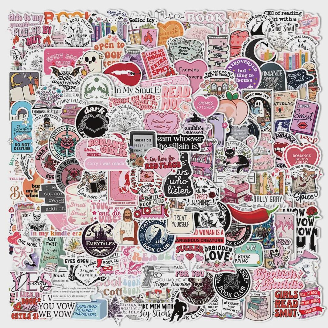 Smut Stickers Pack | Holographic Romance Bookish Decals - Etsy