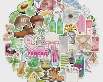 50PCS Pinterest Girl Stickers – Coquette Pack for Laptop & Journal
