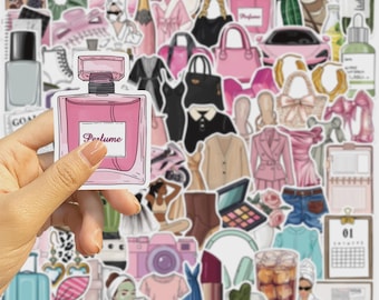 50PCS Clean Girl Stickers – Self Care & Skincare Decals | Cozy Fashion Sticker Pack