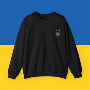 Ukraine Tryzub Zelensky Sweatshirt Ukrainian Trident Coat of Arms Pride in Ukraine Stand with Ukraine