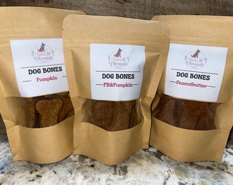 Homemade Dog Treats - Peanut Butter, Pumpkin, Gingerbread