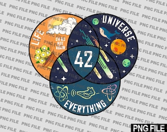 42 The Answer To Life The Universe And Everything Vintage Png File Download For Tshirt Print