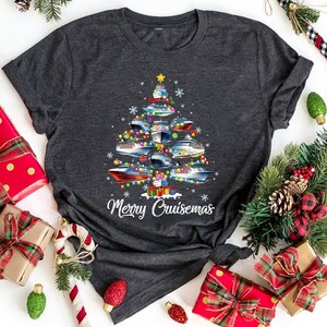 Merry Cruisemas Cruise Christmas Tree Shirt, Christmas Cruise Shirt, Christmas Cruisin Tshirt, Christmas Family Shirt