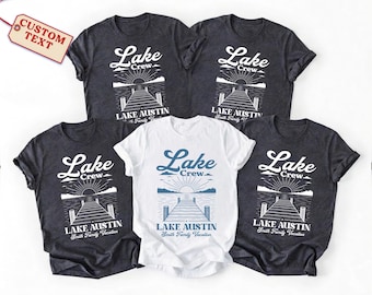 Personalized Lake Crew Tshirt, Custom Family Lake Trip Shirt, Matching Group Lake Vacation Tee, Matching Cabin Weekend Travel Gift