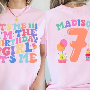 Custom Birthday Girl Shirt, Custom Birthday Shirt, Birthday 7th Party Shirt, Personalized Birthday Shirt