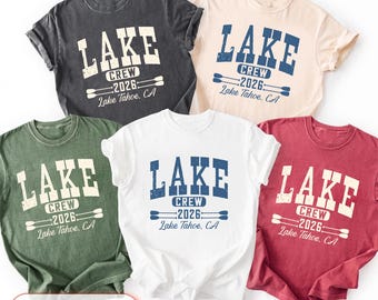 Custom Lake Crew Matching Shirt, Family Trip Summer Vacation Tee, Lake Travel Shirt, Retro Lake Trip T-Shirt, Travel Group Reunion Outfit