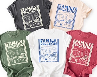 Personalized Family Vacation Shirt, Creating Memories Together 2026, Group Beach Trip Outfit, Matching Tropical Beach Tees, Beach Crew Shirt