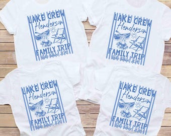 Personalized Lake Crew Family Vacation Shirt, Matching Group Shirts, Family Travel Shirts, Lake Life Trip Tshirt, Summer Family Travel Gift