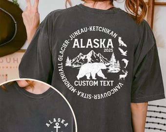 Benutzerdefinierte Alaska-Kreuzfahrt-T-Shirts, 2025 Alaska-Kreuzfahrt-T-Shirts, personalisierte Alaska-Kreuzfahrt-Shirt, Alaska-Kreuzfahrt, passendes Familien-Kreuzfahrt-T-Shirt
