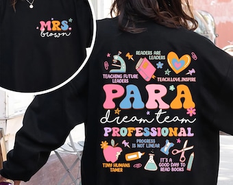 Personalized Paraprofessional Shirt, Para Shirt, Teacher Aide Shirt,  Para Appreciation Gift