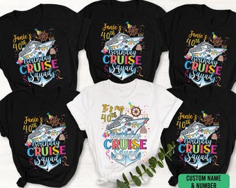 Personalisiertes Geburtstags-Kreuzfahrt-Kader-Shirt, 50. Geburtstags-Trip-Shirt, Familien-passendes Geburtstags-Kreuzfahrt-Shirt, Geburtstagsgeschenk