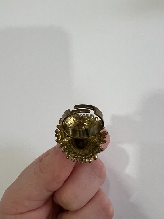 Vintage Adjustable Rooster Statement Ring - image 2