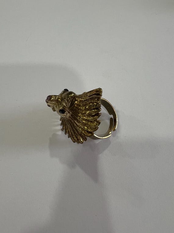 Vintage Adjustable Rooster Statement Ring - image 5