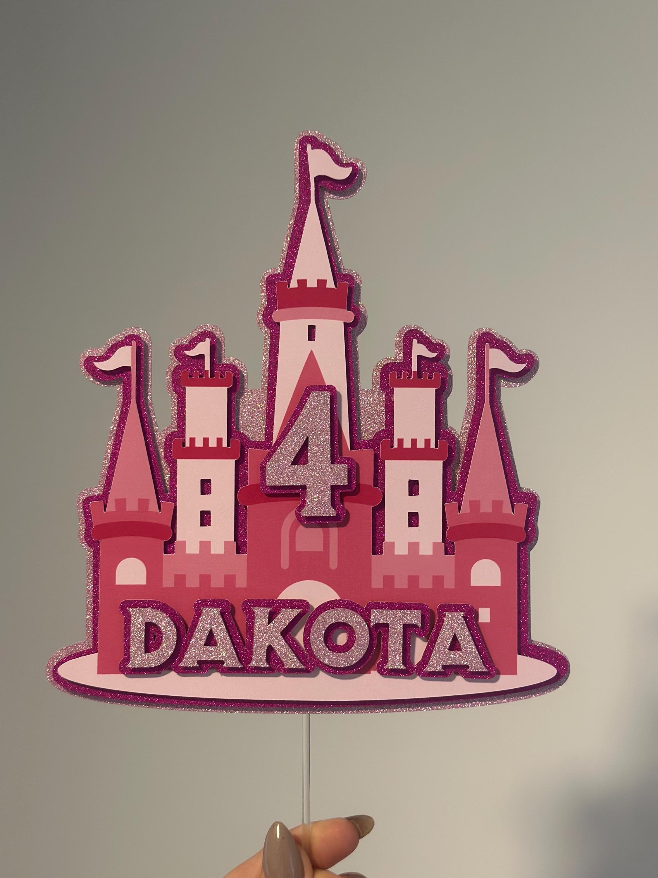 Personalised Princess Castle Cake Topper - Etsy UK