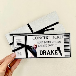 Personalisierte Drake Konzert Reveal Karte