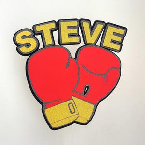 Personalised Boxing Glove Cake Topper