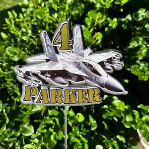 Army Fighter Jet Cake Topper
